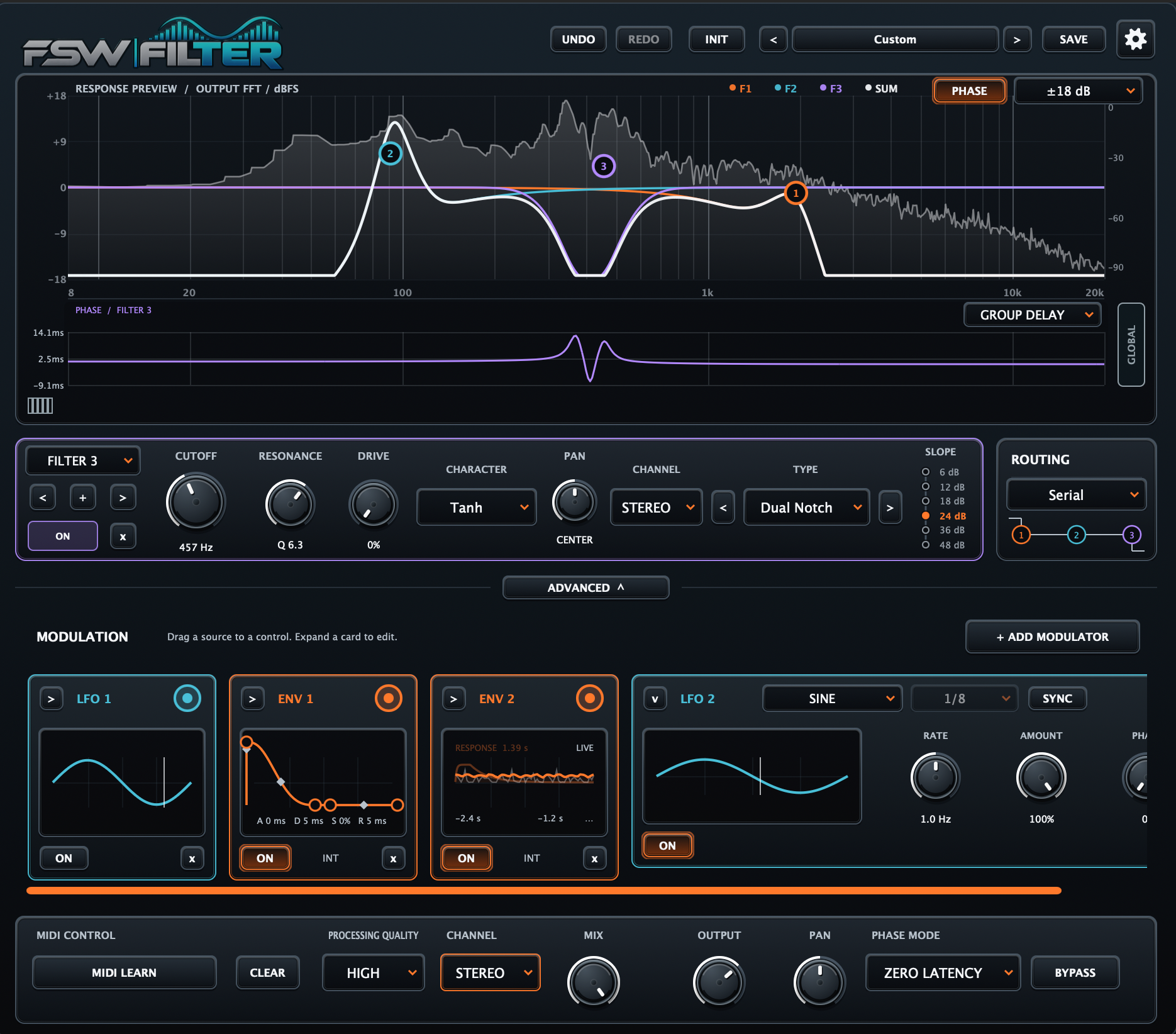FSW Filter interface